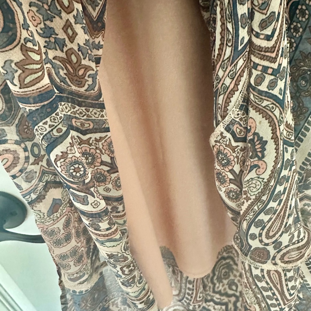BCBGMaxAzria Asymmetrical Paisley Dress - Black and Brown - Picture 3 of 4